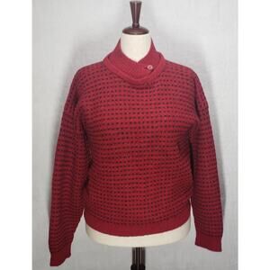 Vintage ALPS Wool Sweater Red Nordic Cabincore L